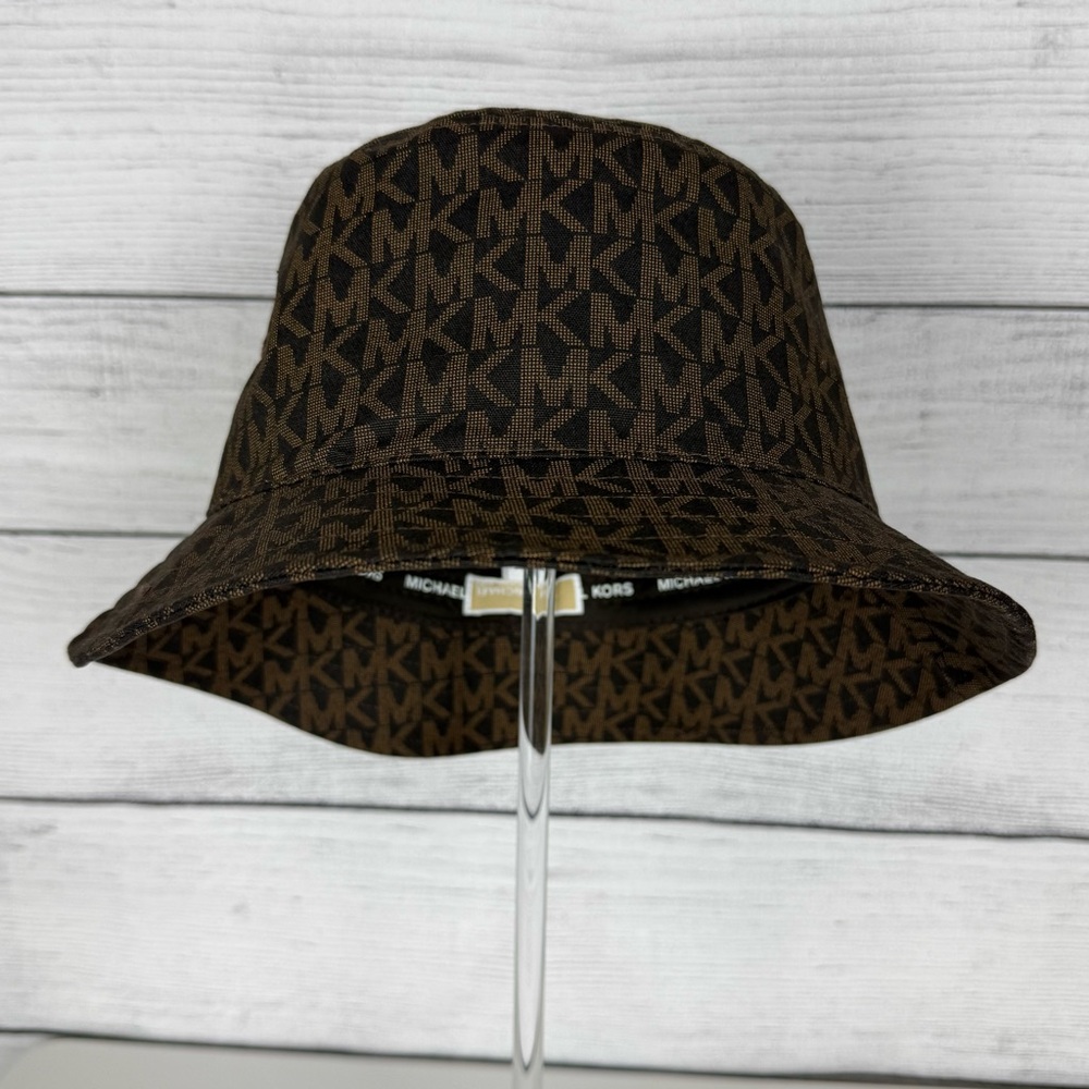 Michael Kors Dark Brown Monogram Bucket Hat Women’s size S/M